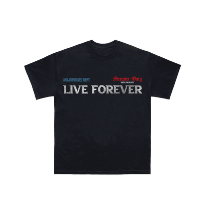 Front + Back Live Forever StoneWash Tee