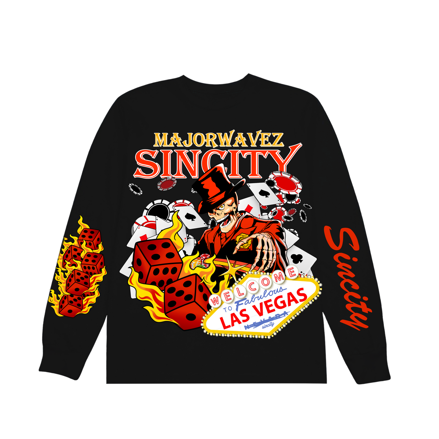 Vegas Black Long-sleeve